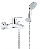 Смеситель для ванны GROHE Eurosmart с душевым набором (настенный держатель, ручной душ), 33302002 — фото, характеристики, купить в MAKHACHKALA-CLIMBO