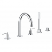 Смеситель для ванны GROHE Atrio New на 5 отверстий с ручным душем и переключателем, хром (19922003) — фото, характеристики, купить в MAKHACHKALA-CLIMBO