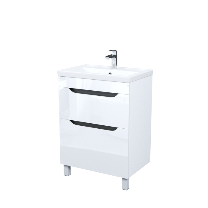 Тумба с умывальником, напольная, 60 см, белый, Рэй (Ray), IDDIS, RAY60WFi95K подходит умыв. 4076000i28 — фото, характеристики