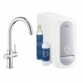 Смеситель для кухни GROHE Blue Home с функциями фильтрации, охлаждения и газирования водопроводной воды (фильтр в комплекте), хром (31455000) — фото, характеристики, купить в MAKHACHKALA-CLIMBO