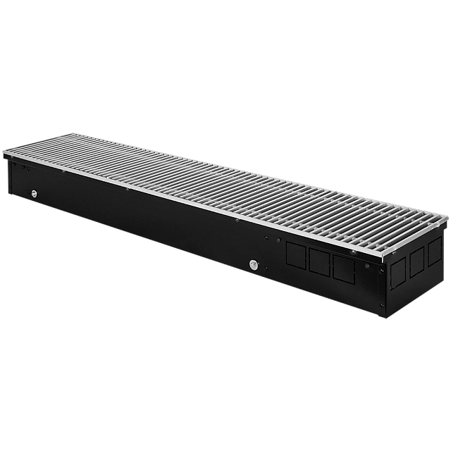 Внутрипольный конвектор STOUT SCN-1100 110х190х1000 (Решетка роликовая, алюминий) правое подключение — фото, характеристики