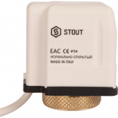 Электротермический сервопривод, нормально открытый, 230 В STOUT — фото, характеристики, купить в MAKHACHKALA-CLIMBO
