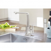 Смеситель для кухни GROHE Eurocube, суперсталь (31255DC0) — фото, характеристики, купить в MAKHACHKALA-CLIMBO