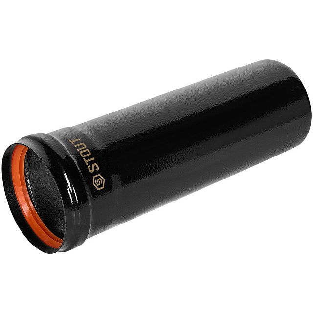 STOUT Удлинитель дымохода традиц. D80(п-м), L250, ЧЕРНЫЙ — фото, характеристики