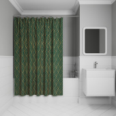 Штора для ванной, 200x180 см, Полиэстер, зеленый, IDDIS, BG06P18i11 — фото, характеристики, купить в MAKHACHKALA-CLIMBO
