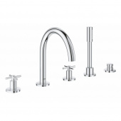 Смеситель для ванны GROHE Atrio New с душевым гарнитуром (на бортик ванны), 5 отверстий, хром (19923003) — фото, характеристики, купить в MAKHACHKALA-CLIMBO