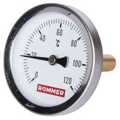 ROMMER Термометр биметаллический 63 мм 120 градусов с погружной гильзой 50 мм 1/2 — фото, характеристики, купить в MAKHACHKALA-CLIMBO