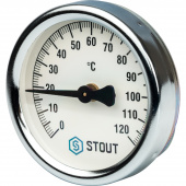 STOUT Термометр биметаллический накладной с пружиной. Корпус Dn 63 мм, 0...120 С, 1"-2" (SIM-0004-630015) — фото, характеристики, купить в MAKHACHKALA-CLIMBO