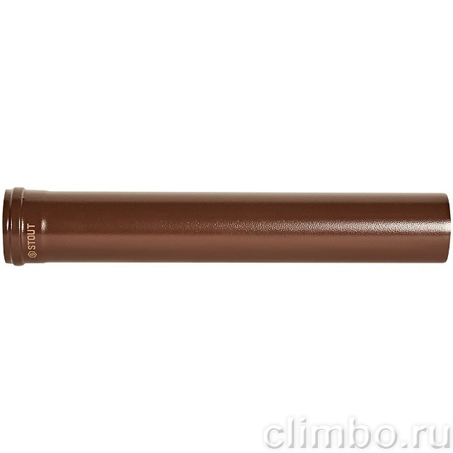STOUT Удлинитель дымохода традиц. D80(п-м), L500, КОРИЧНЕВЫЙ — фото, детали конструкции