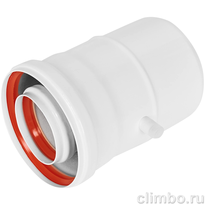 Конденсатоотводчик универсальный традиционный коаксиальный ROMMER D60(п-м)/100(п-м) (маленький штуцер) — фото, детали конструкции