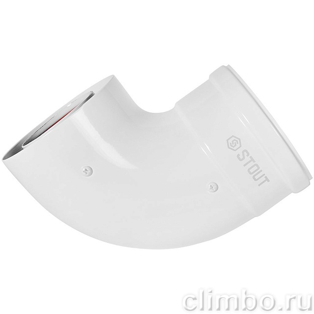STOUT Адаптер подключения 90° УНИВЕРСАЛЬНЫЙ традиц. коакс. D60(м-м)/100(п-м) (хомут, фланец, втулка, адаптер) кроме Immergas, Navien D75/100 стар. — фото, детали конструкции