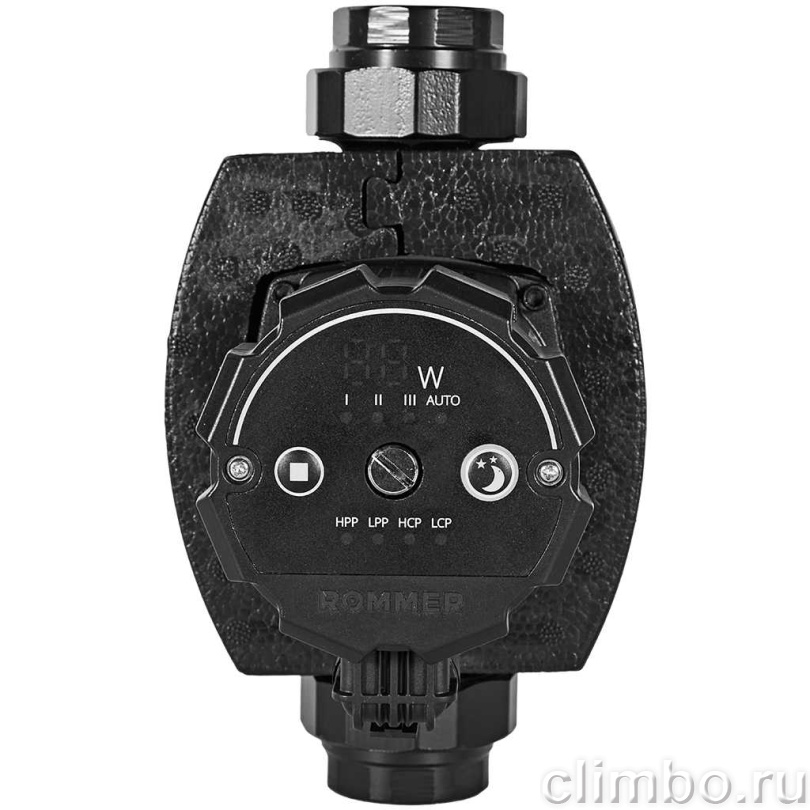Частотный циркуляционный насос ROMMER PROFI EVO 32/40-180 с гайками и теплоизоляцией — фото, детали конструкции