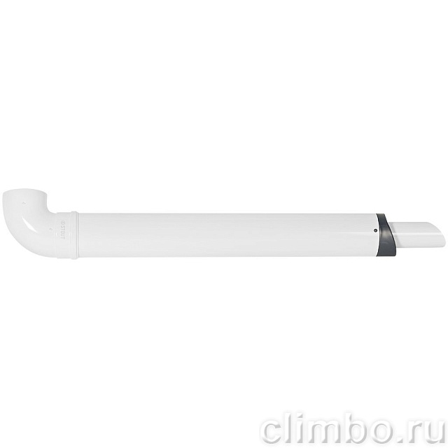 STOUT Комплект дымохода Антилед УНИВЕРСАЛЬНЫЙ традиц. коакс. D60/100, L1000 (хомут, фланец, втулка, адаптер, рабочая длина 750 мм)кроме Immergas, Navien D75/100 стар. — фото, детали конструкции