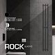 Полотенцесушитель STOUT электрический ROCK quadro 120*12 Черный матовый 3 опоры — фото, детали конструкции