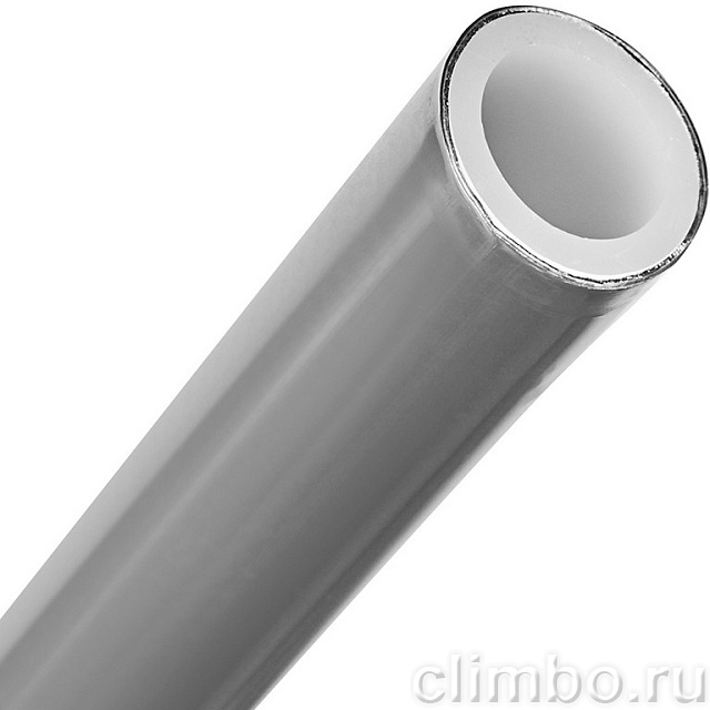 Труба стабильная STOUT 32х4,7 (бухта 50 метров) PE-Xa/Al/PE-RT, серая — фото, детали конструкции