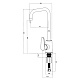 Смеситель для кухни, черный матовый, Poli, Milardo, POLBLL0M05 — фото товара