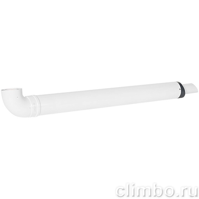 STOUT SCR-6010-251250 STOUT Комплект дымохода Антилед УНИВЕРСАЛЬНЫЙ традиц. коакс. D60/100, L1250 (хомут, фланец, втулка, адаптер, рабочая длина 1000 мм) кроме Immergas, Navien D75/100 стар. — фото, детали конструкции
