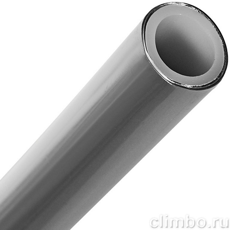 Труба стабильная ROMMER PE-Xa/Al/PE-RT серая 20х2.9 (бухта 100 метров) — фото, детали конструкции
