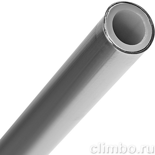Труба стабильная STOUT 16,2х2,6 (бухта 200 метров) PE-Xa/Al/PE-RT, серая — фото, детали конструкции