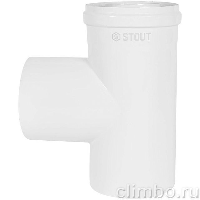 STOUT Ревизионный элемент Т-образный традиц. коакс. D60(п-м)/100(п-м) с заглушкой — фото, детали конструкции