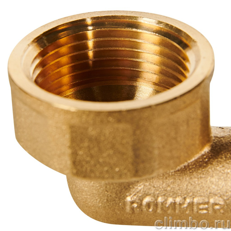 Угольник-переходник с внутренней резьбой ROMMER 25xG 1 для труб из сшитого полиэтилена аксиальный — фото, детали конструкции
