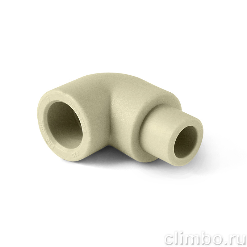 PROAQUAPPR PP-R Угольник 90 градусов переходной Н-В Серый  32 — фото товара