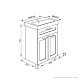 Тумба напольная 60 см белая/под дерево New Sena IDDIS — фото товара