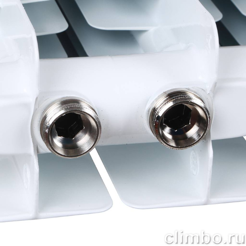 STOUT Space 500 8 секций радиатор биметаллический нижнее правое подключение — фото товара