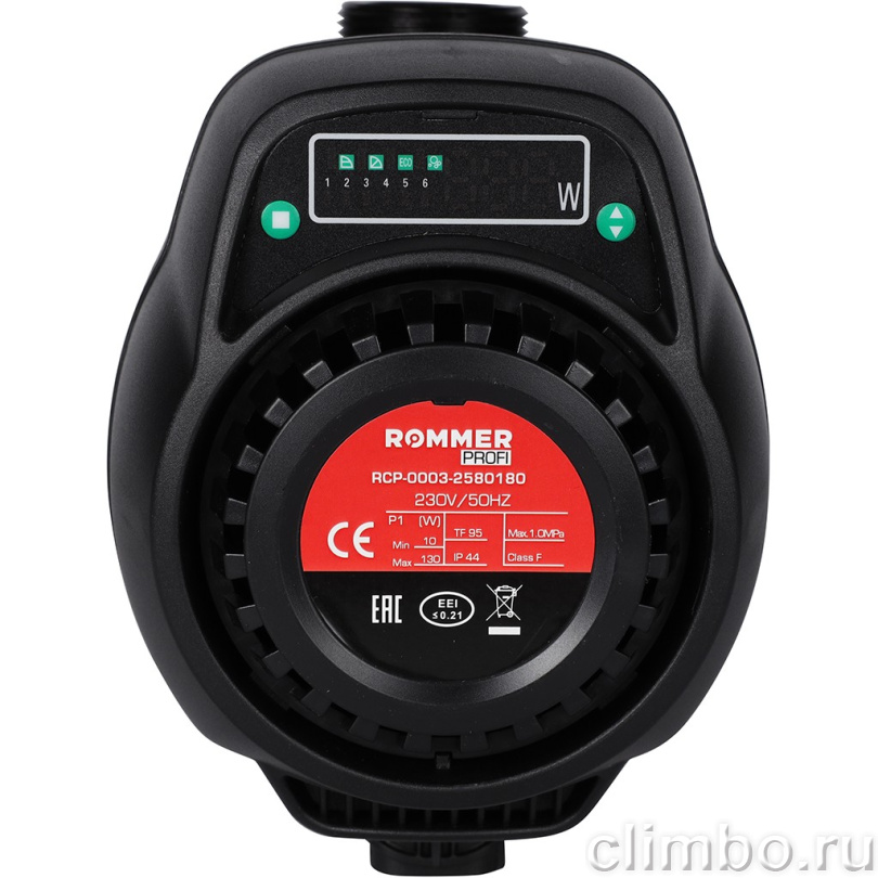 RCP-0003-2580180 ROMMER Циркуляционный насос ER 25/80-180 с гайками — фото, детали конструкции
