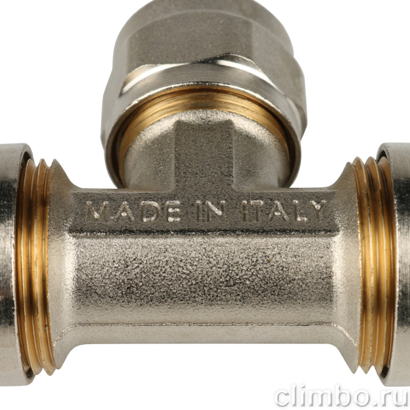 STOUT Тройник переходной 20х16х20 для металлопластиковых труб винтовой (SFS-0010-201620) — фото товара