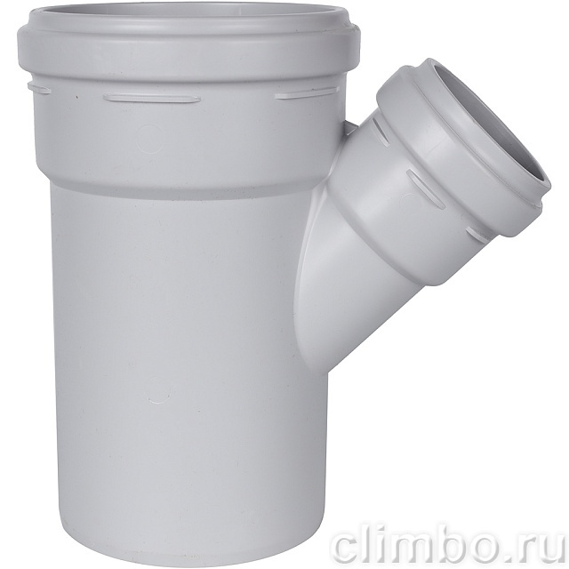 Тройник канализационный бесшумный STOUT D110x58/ 45° — фото, детали конструкции