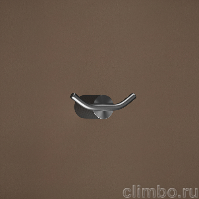 Крючок двойной, нержавеющая сталь, Дюна (Duna), графит матовый, IDDIS, DUNGM20i41 — фото, детали конструкции