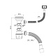 Сифон бутылочный, 3.1/2x40мм, с выпуском, гофротрубой, отводом и переливом, IDDIS, 900CVG1P10VD — фото, детали конструкции