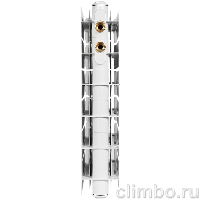 Радиатор биметаллический STOUT TITAN VENTIL 350 8 секций нижнее правое подключение — фото, детали конструкции