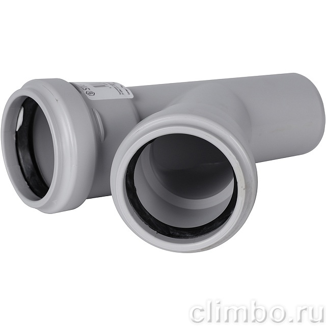 Тройник канализационный бесшумный STOUT D58x58/ 45° — фото, детали конструкции
