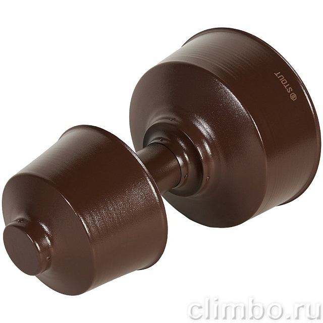 STOUT SCR-6010-800023 STOUT Оголовок вертикальный с ветрозащитой традиц. коакс. D60(п)/100(п) КОРИЧНЕВЫЙ широкий — фото, детали конструкции