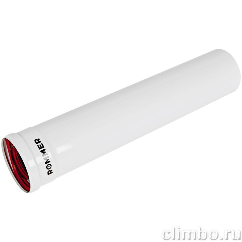 Удлинитель дымохода ROMMER INOX Line традиционный коаксиальный D60/100, L 500мм — фото, детали конструкции