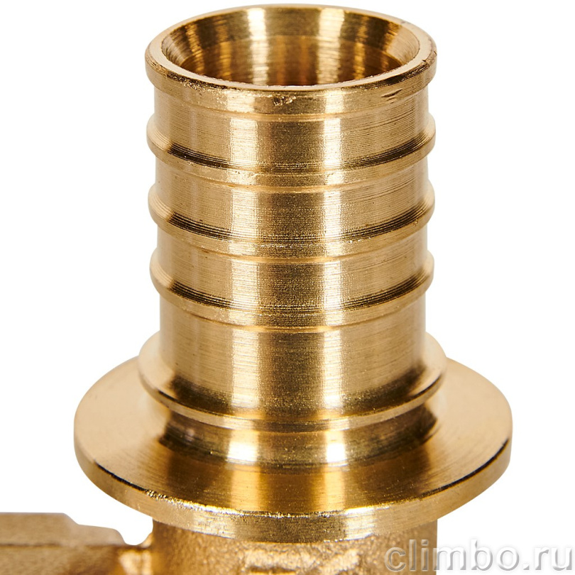 Тройник-переходник с внутренней резьбой ROMMER 25xR 3/4 для труб из сшитого полиэтилена аксиальный — фото, детали конструкции