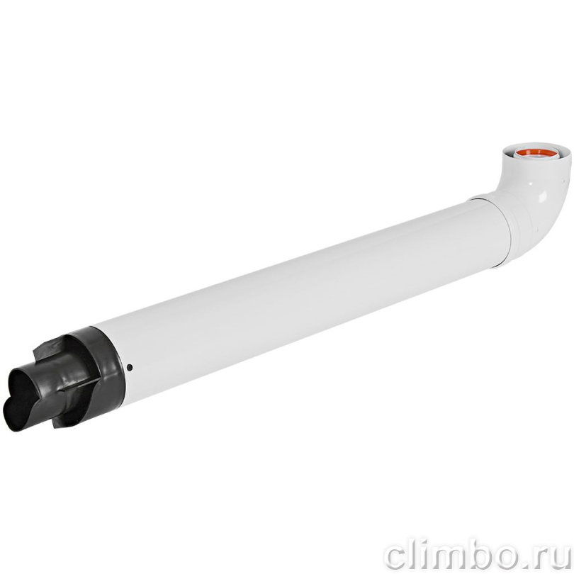 Комплект дымохода традиционный ROMMER RCA-6010 СТАНДАРТ УНИВЕРСАЛЬНЫЙ D60/100, L900 (кроме Immergas и Navien Deluxe 75/100) однонаправленный — фото, детали конструкции