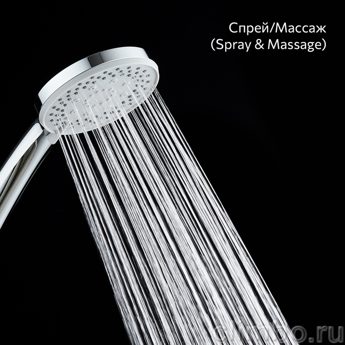 Лейка для душа, 5F, хром глянцевый, Эссеншл (Essential), Milardo, ESS5F10M18 — фото, детали конструкции