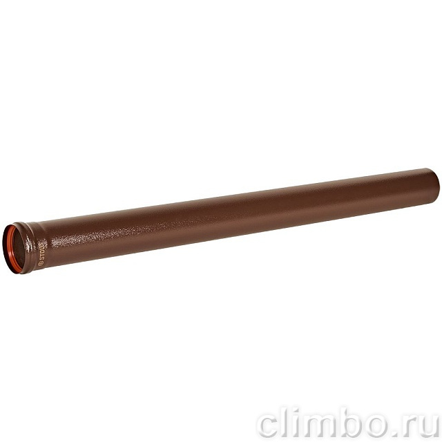 STOUT SCR-0080-701000 STOUT Удлинитель дымохода традиц. D80(п-м), L1000, КОРИЧНЕВЫЙ — фото, детали конструкции
