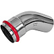 Угольник ROMMER однораструбный 45° ВПр-НПр, 108, из нержавеющей стали прессовой — фото, детали конструкции