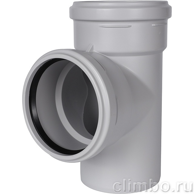 Тройник канализационный бесшумный STOUT D110x110/ 87,5° — фото, детали конструкции