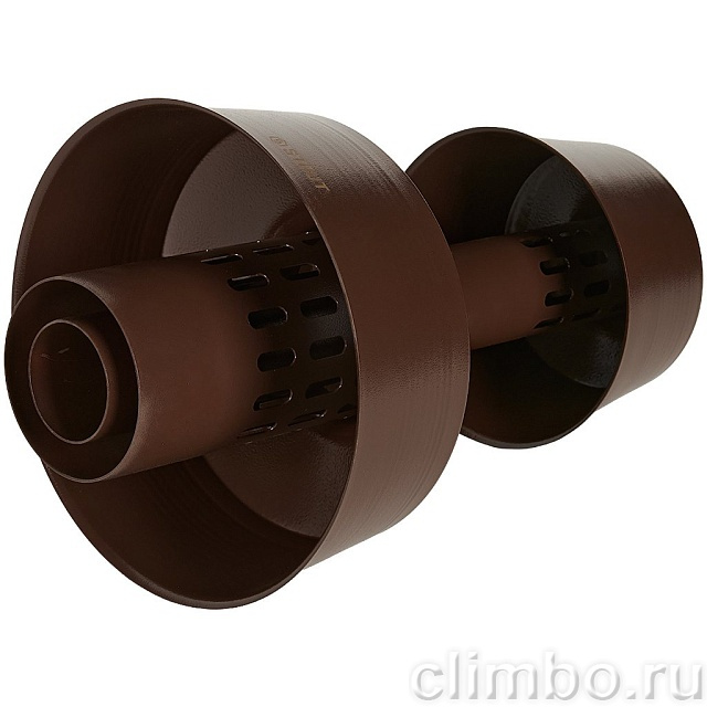 STOUT SCR-6010-800023 STOUT Оголовок вертикальный с ветрозащитой традиц. коакс. D60(п)/100(п) КОРИЧНЕВЫЙ широкий — фото, детали конструкции