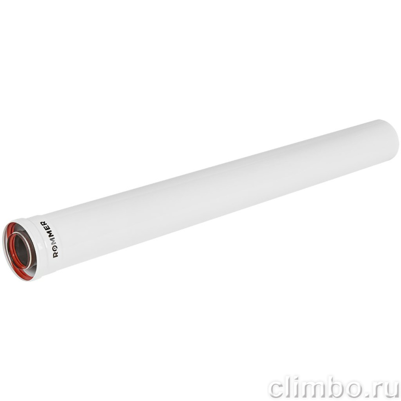 Удлинитель дымохода ROMMER INOX Line традиционный коаксиальный D60/100, L 1000мм — фото, детали конструкции