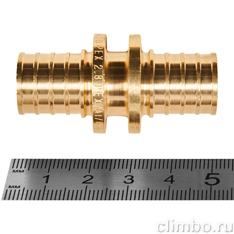 Муфта соединительная равнопроходная ROMMER 20 для труб из сшитого полиэтилена аксиальный — фото, детали конструкции